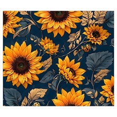 Flower Pattern Spring Zipper Large Tote Bag from ArtsNow.com Back
