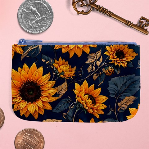 Flower Pattern Spring Large Coin Purse from ArtsNow.com Front