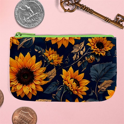 Flower Pattern Spring Large Coin Purse from ArtsNow.com Front