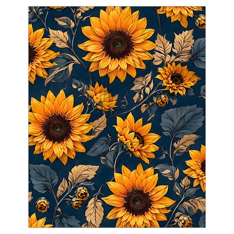 Flower Pattern Spring Drawstring Pouch (XL) from ArtsNow.com Back