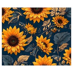 Flower Pattern Spring Zipper Medium Tote Bag from ArtsNow.com Front