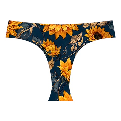 Flower Pattern Spring Cross Back Hipster Bikini Set from ArtsNow.com Front Under