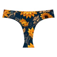 Flower Pattern Spring Cross Back Hipster Bikini Set from ArtsNow.com Front Under