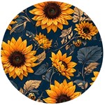 Flower Pattern Spring Wooden Bottle Opener (Round)