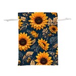Flower Pattern Spring Lightweight Drawstring Pouch (M)