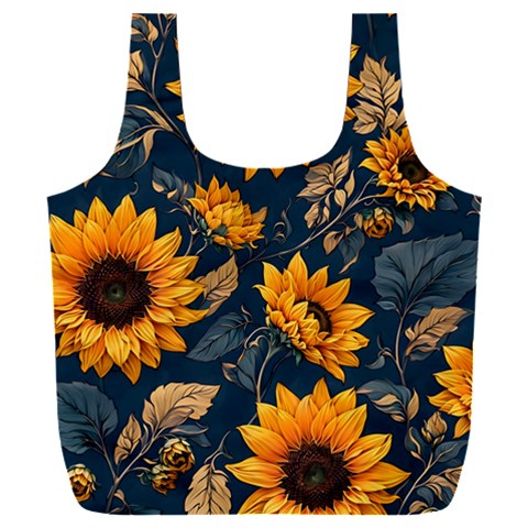 Flower Pattern Spring Full Print Recycle Bag (XXL) from ArtsNow.com Back