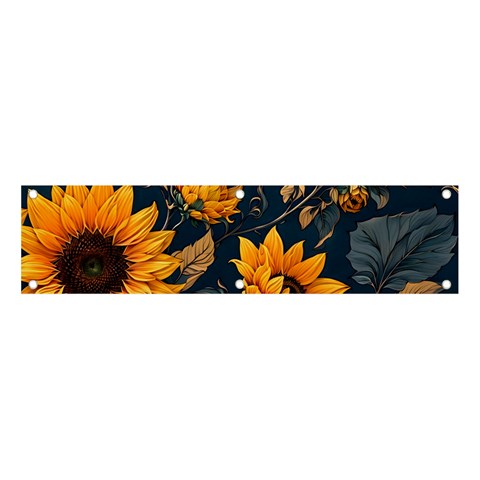 Flower Pattern Spring Banner and Sign 4  x 1  from ArtsNow.com Front