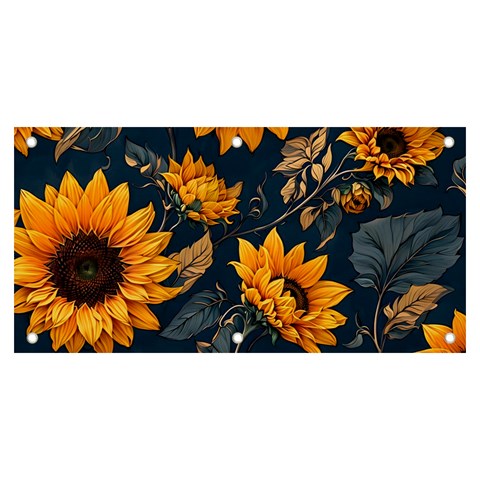 Flower Pattern Spring Banner and Sign 6  x 3  from ArtsNow.com Front