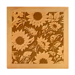 Flower Pattern Spring Wood Photo Frame Cube