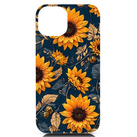 Flower Pattern Spring iPhone 14 Black UV Print Case from ArtsNow.com Front