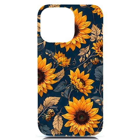 Flower Pattern Spring iPhone 14 Pro Max Black UV Print Case from ArtsNow.com Front