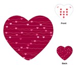 Hearts Valentine Love Background Playing Cards Single Design (Heart)