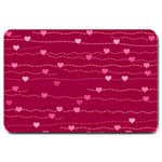 Hearts Valentine Love Background Large Doormat