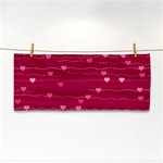 Hearts Valentine Love Background Hand Towel