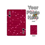 Hearts Valentine Love Background Playing Cards 54 Designs (Mini)