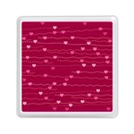Hearts Valentine Love Background Memory Card Reader (Square)