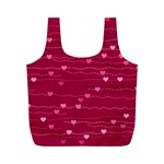 Hearts Valentine Love Background Full Print Recycle Bag (M)
