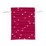 Hearts Valentine Love Background Lightweight Drawstring Pouch (S)