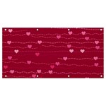 Hearts Valentine Love Background Banner and Sign 8  x 4 