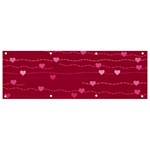 Hearts Valentine Love Background Banner and Sign 9  x 3 