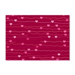 Hearts Valentine Love Background Crystal Sticker (A4)