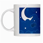 Sky Night Moon Clouds Crescent White Mug
