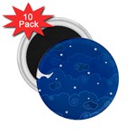Sky Night Moon Clouds Crescent 2.25  Magnets (10 pack) 