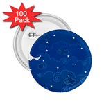 Sky Night Moon Clouds Crescent 2.25  Buttons (100 pack) 