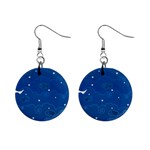 Sky Night Moon Clouds Crescent Mini Button Earrings