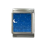 Sky Night Moon Clouds Crescent Italian Charm (13mm)