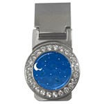 Sky Night Moon Clouds Crescent Money Clips (CZ) 