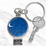 Sky Night Moon Clouds Crescent Nail Clippers Key Chain
