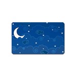 Sky Night Moon Clouds Crescent Magnet (Name Card)