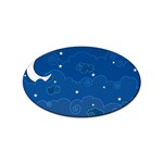 Sky Night Moon Clouds Crescent Sticker Oval (100 pack)