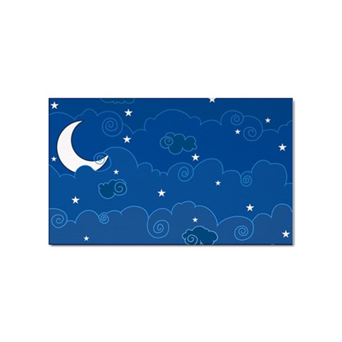 Sky Night Moon Clouds Crescent Sticker Rectangular (10 pack) from ArtsNow.com Front