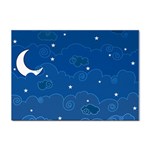 Sky Night Moon Clouds Crescent Sticker A4 (100 pack)