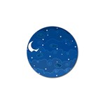 Sky Night Moon Clouds Crescent Golf Ball Marker (4 pack)