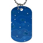 Sky Night Moon Clouds Crescent Dog Tag (Two Sides)