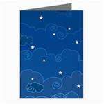 Sky Night Moon Clouds Crescent Greeting Cards (Pkg of 8)