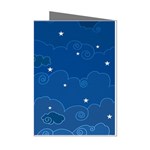 Sky Night Moon Clouds Crescent Mini Greeting Cards (Pkg of 8)