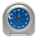 Sky Night Moon Clouds Crescent Travel Alarm Clock