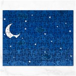 Sky Night Moon Clouds Crescent Rectangular Jigsaw Puzzl