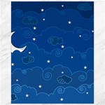 Sky Night Moon Clouds Crescent Canvas 16  x 20 