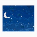 Sky Night Moon Clouds Crescent Small Glasses Cloth (2 Sides)