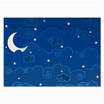 Sky Night Moon Clouds Crescent Large Glasses Cloth (2 Sides)
