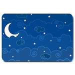 Sky Night Moon Clouds Crescent Large Doormat