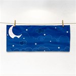 Sky Night Moon Clouds Crescent Hand Towel