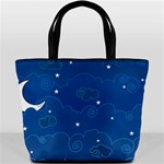 Sky Night Moon Clouds Crescent Bucket Bag
