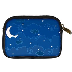 Sky Night Moon Clouds Crescent Digital Camera Leather Case from ArtsNow.com Back