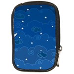 Sky Night Moon Clouds Crescent Compact Camera Leather Case